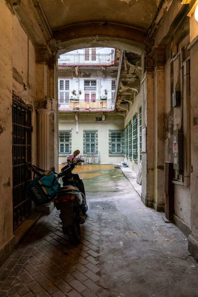 Decaying Courtyard at Király utca 49, Budapest