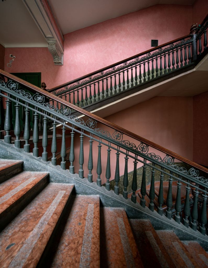 Details of the Former Tiger Hotel, a 19th Century Building in Budapest
