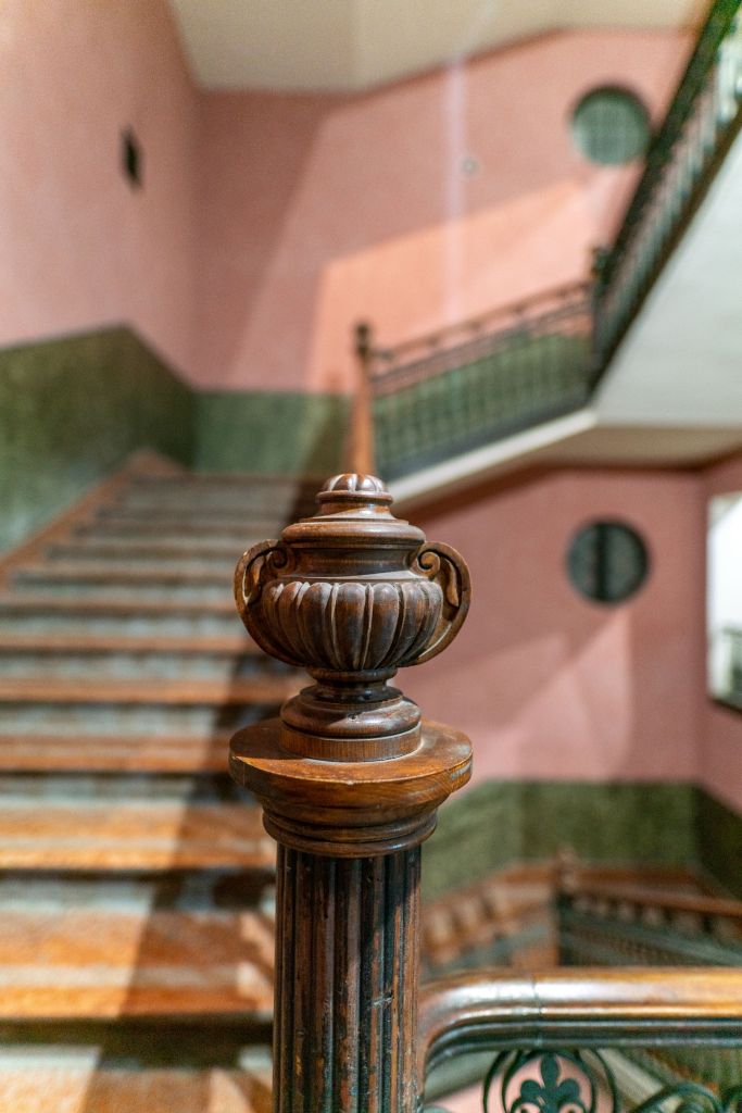 Details of the Former Tiger Hotel, a 19th Century Building in Budapest