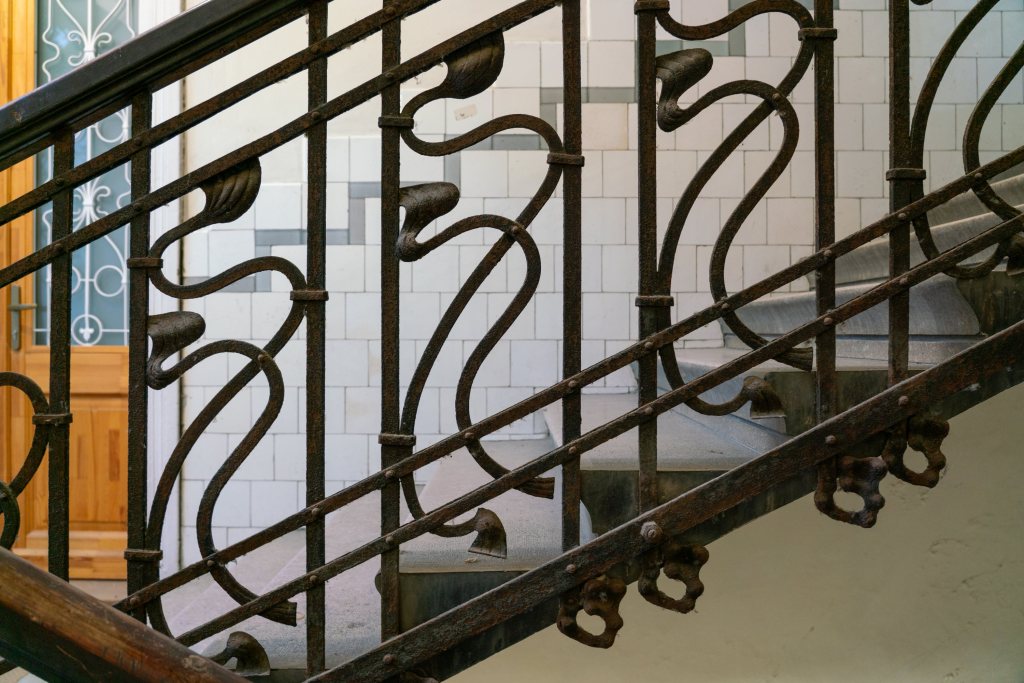 Art Nouveau detail of Csokonai utca 8, a house designed by Gyula Fodor