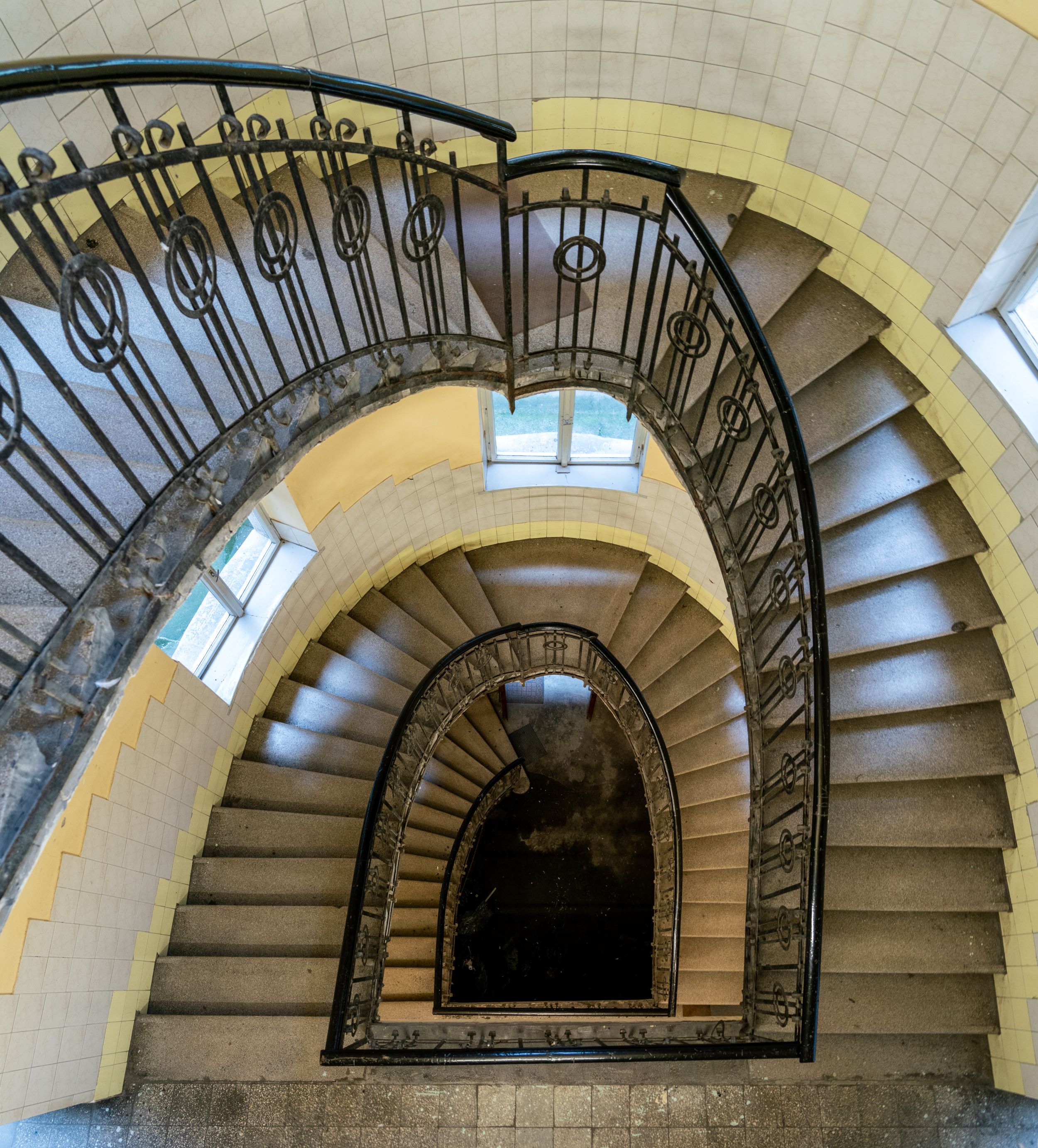 Staircase of Kartács utca 13 in Angyalföld, Budapest