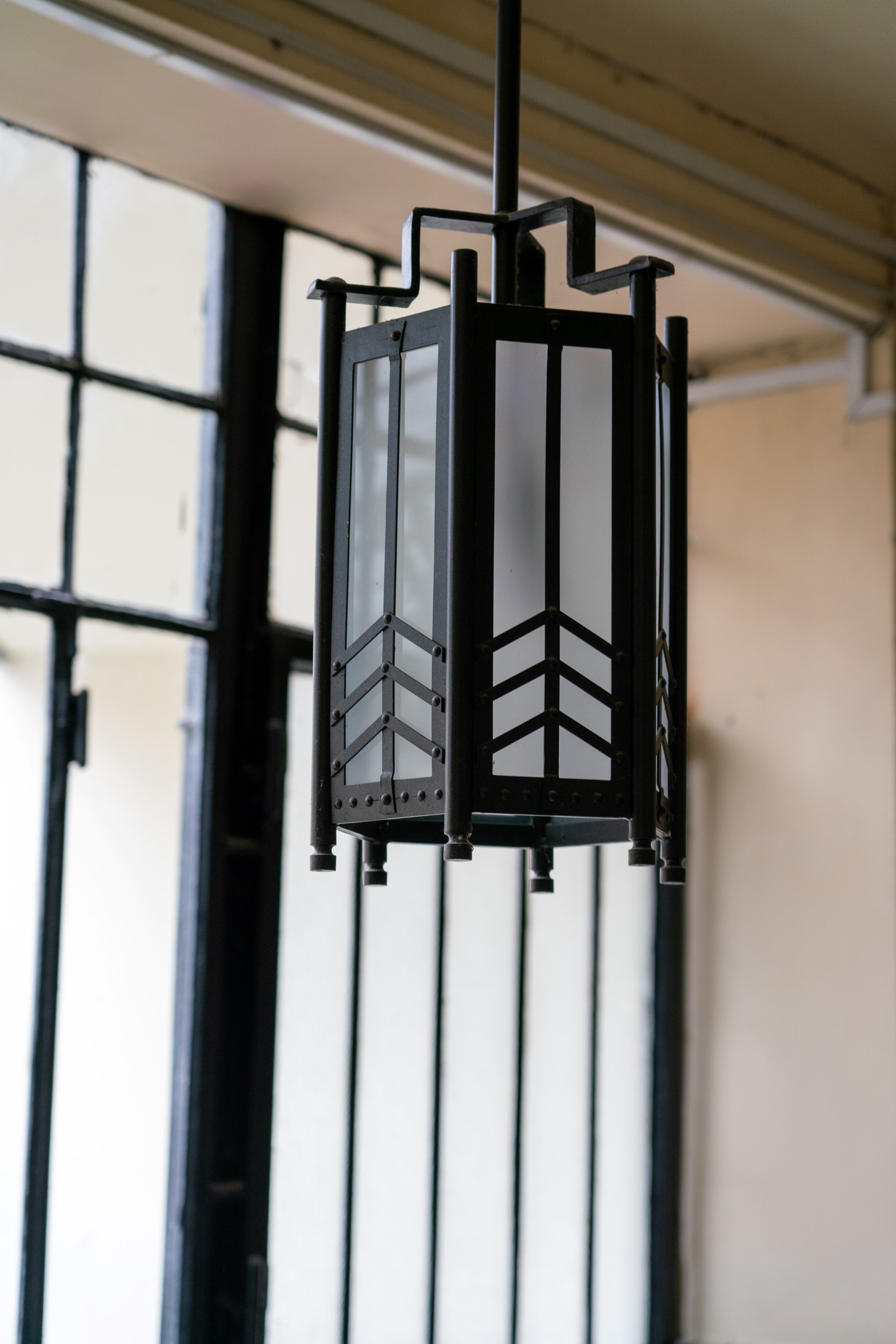 Art Nouveau Lamp in Belgrád rakpart 13-15, Budapest