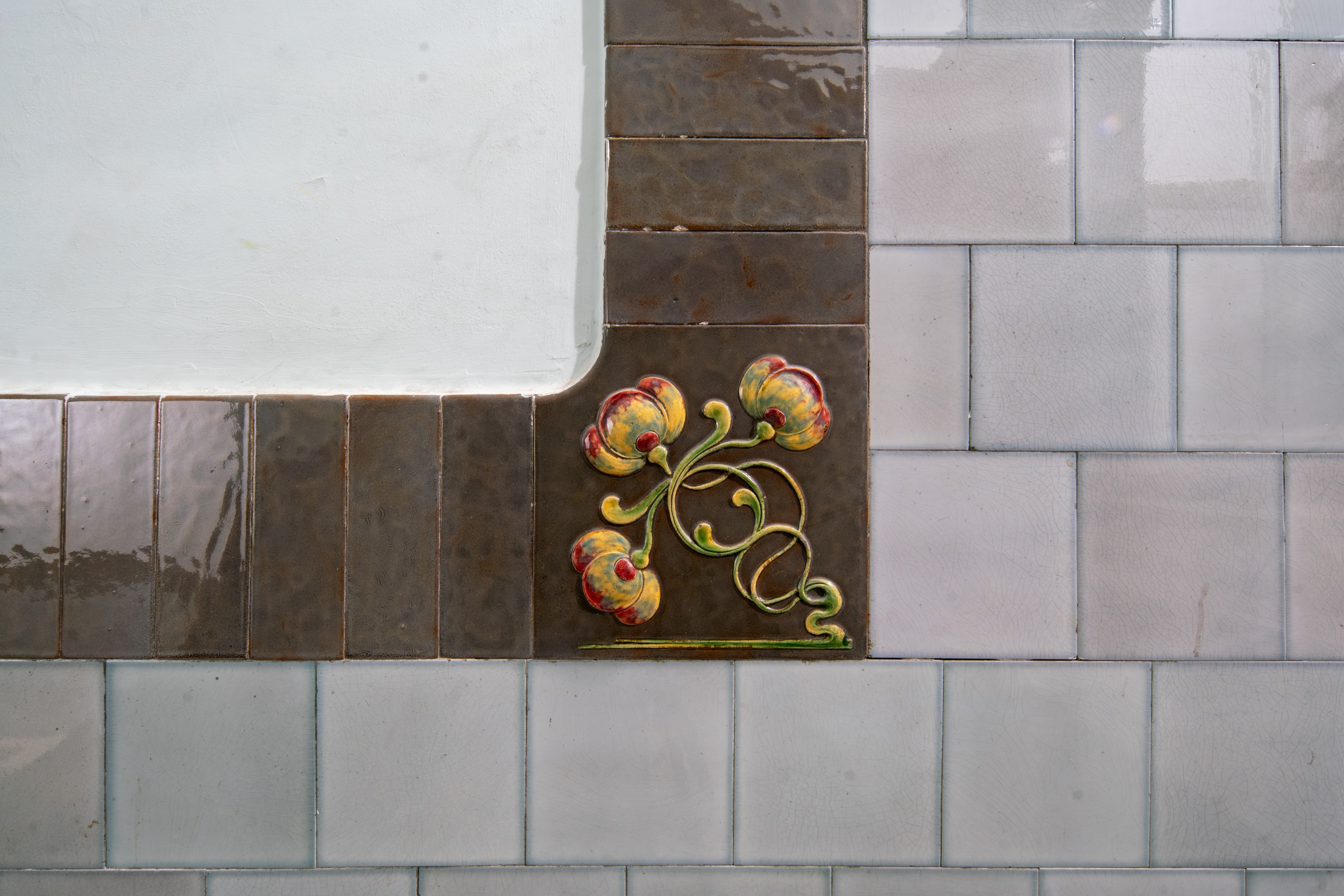 Art Nouveau Tile in Budapest