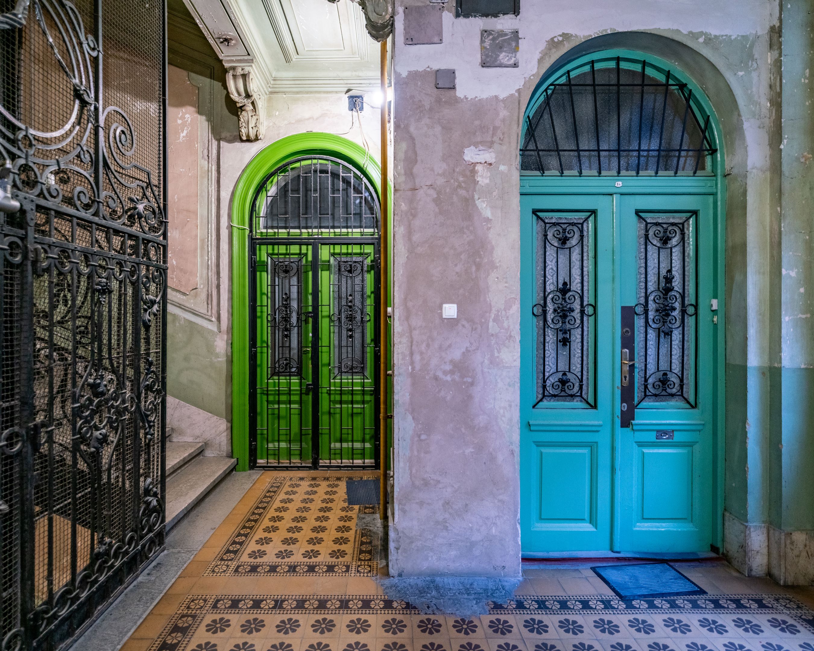 Old doors in Semmelweis utca 4, Budapest