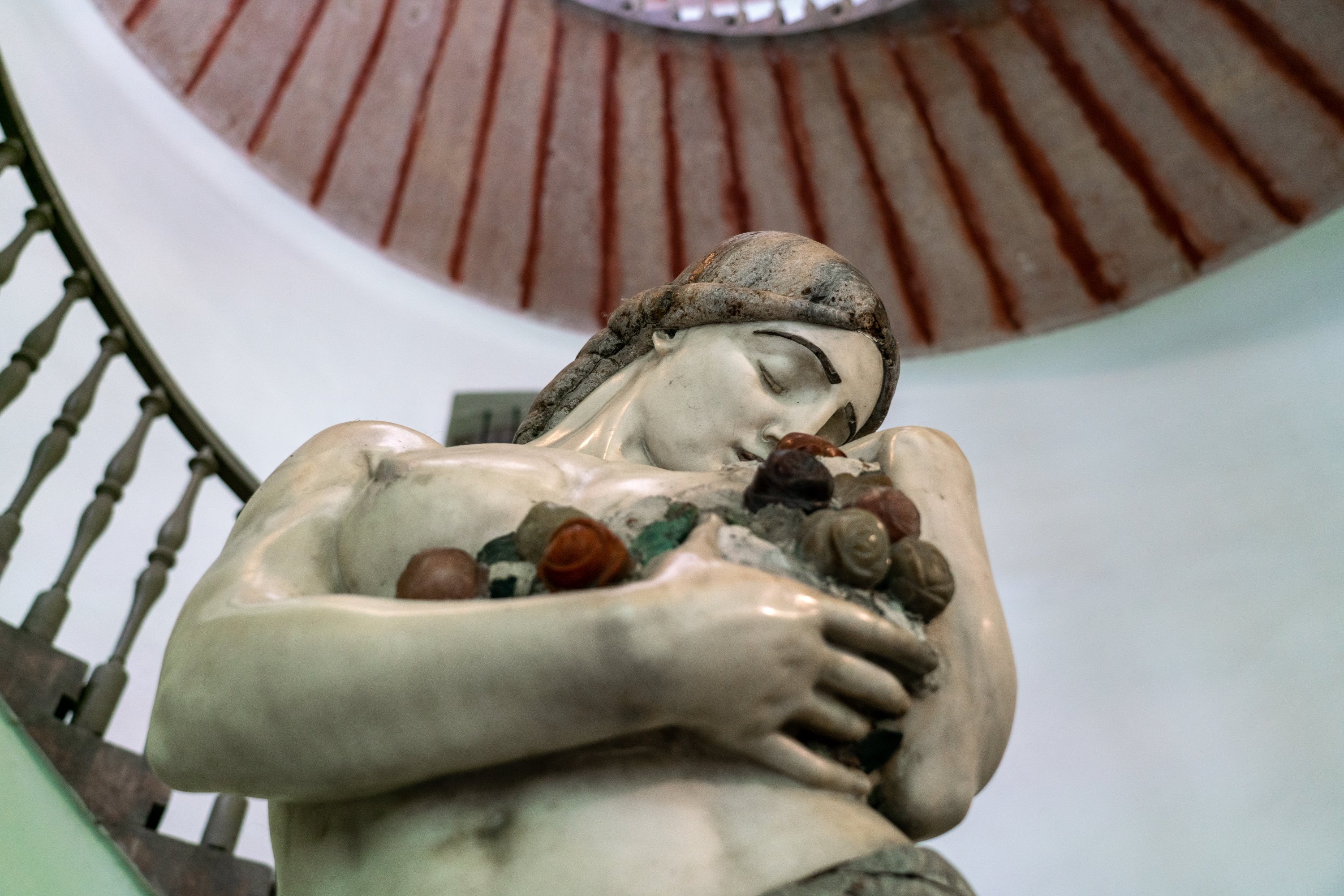 Statue of Persephone by Benno Elkan in Apáczai Csere utca 3 in Budapest