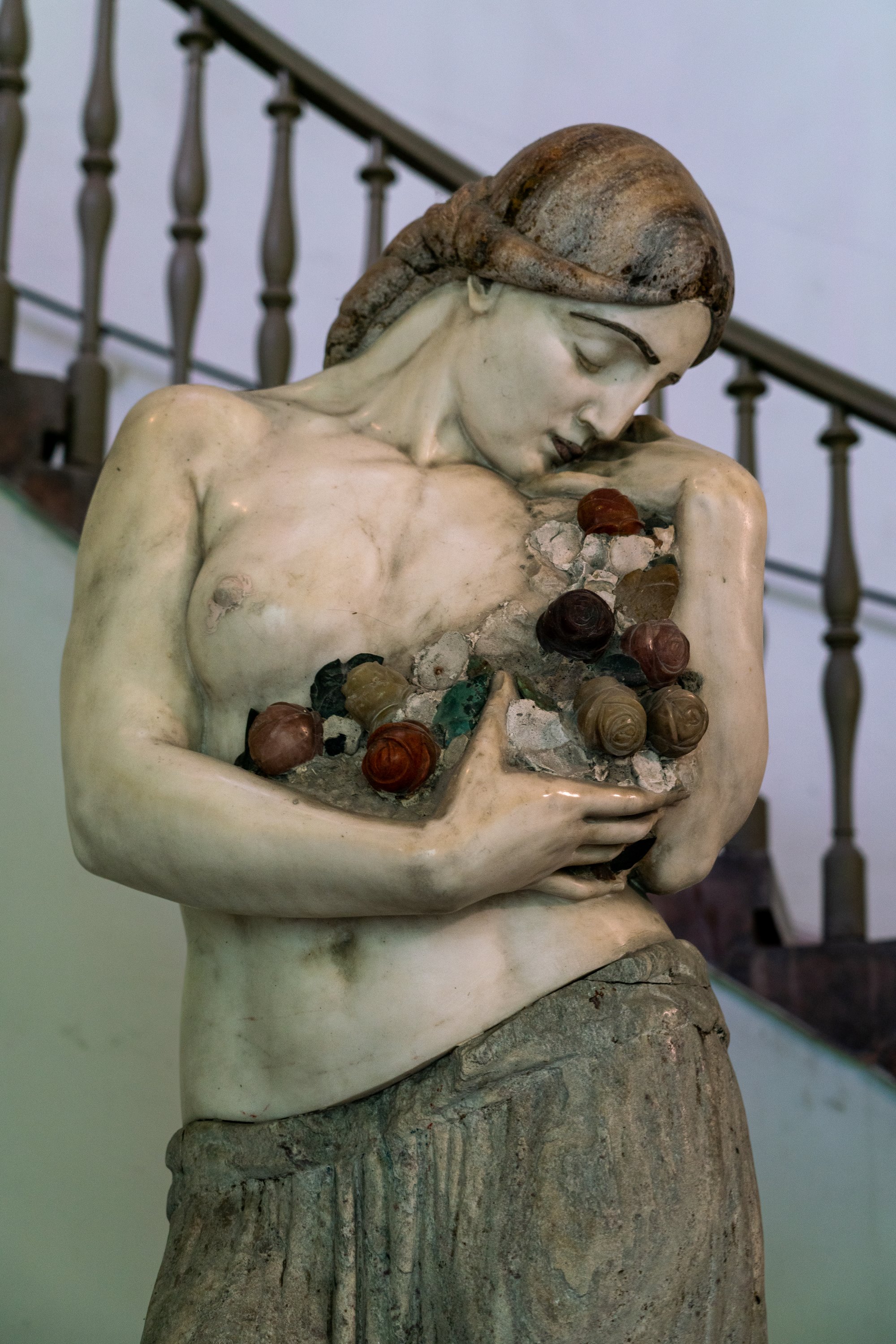 Statue of Persephone by Benno Elkan in Apáczai Csere utca 3 in Budapest