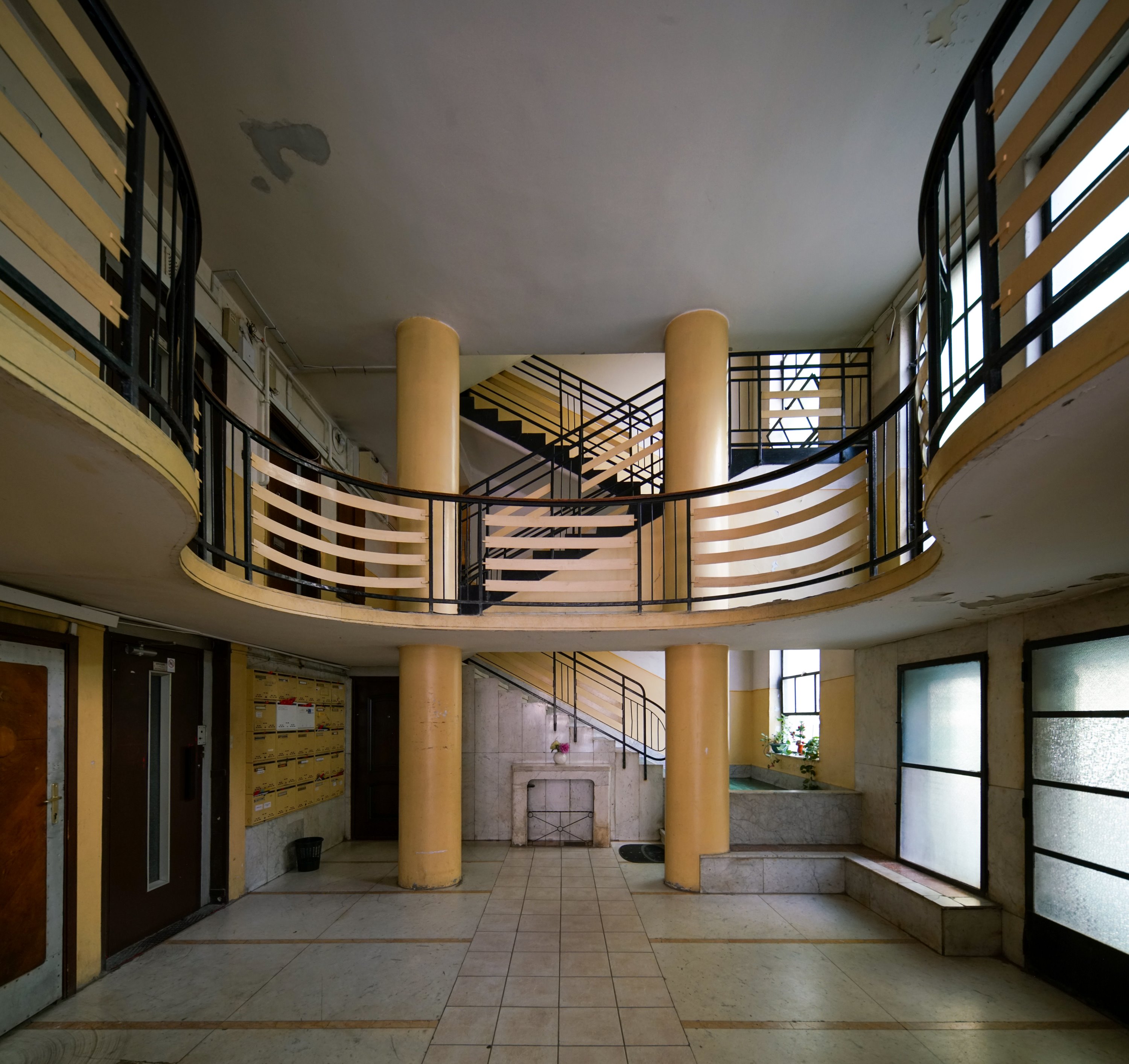Interior of a modernist house from the 1940s in Budapest
