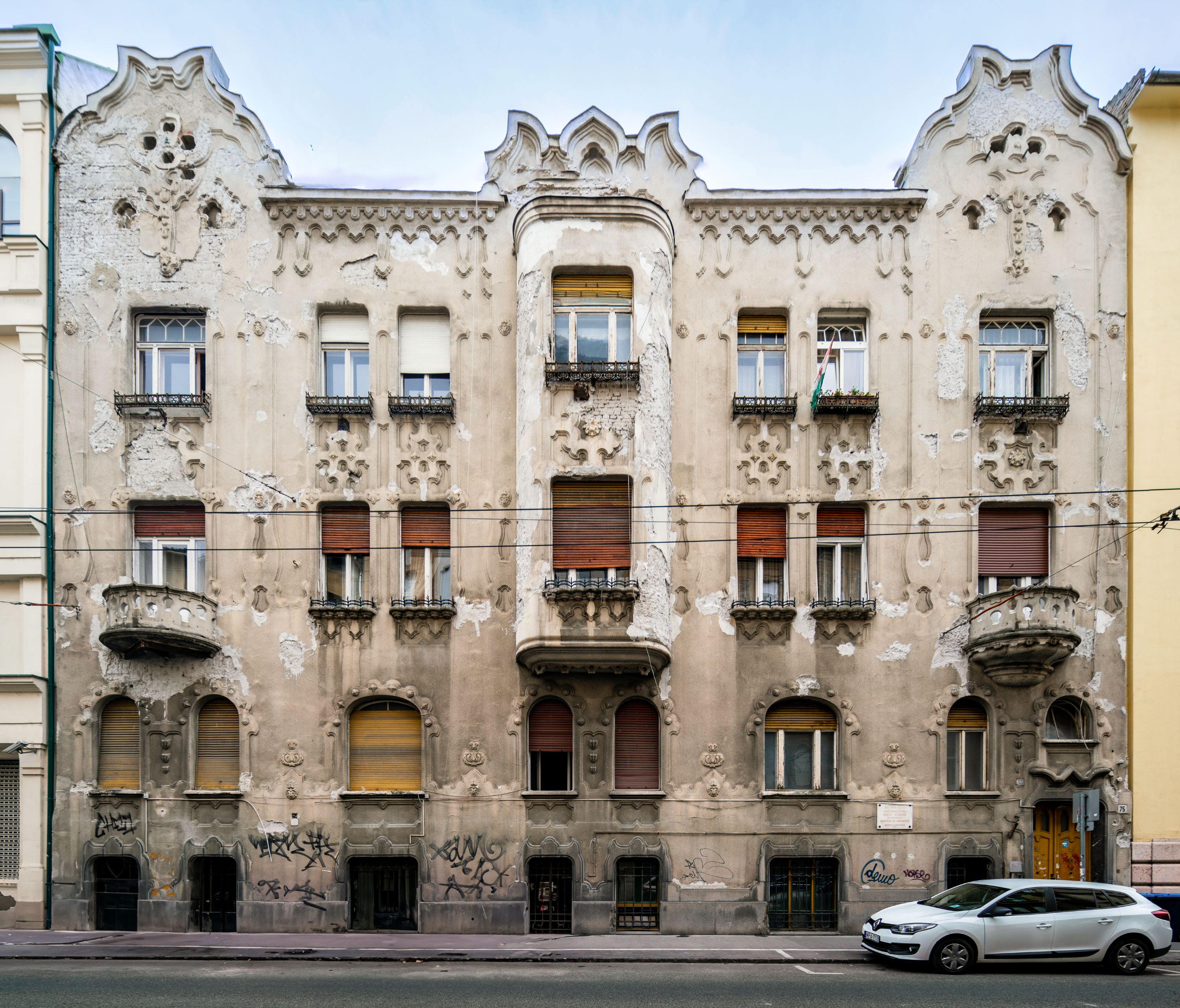 Decaying Art Nouveau Architecture in Budapest