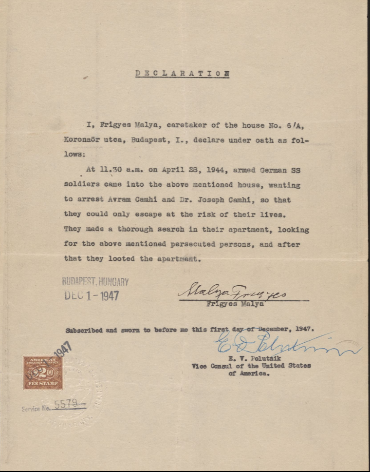 Camhi - A Sephardic Jewish Family Living in Budapest