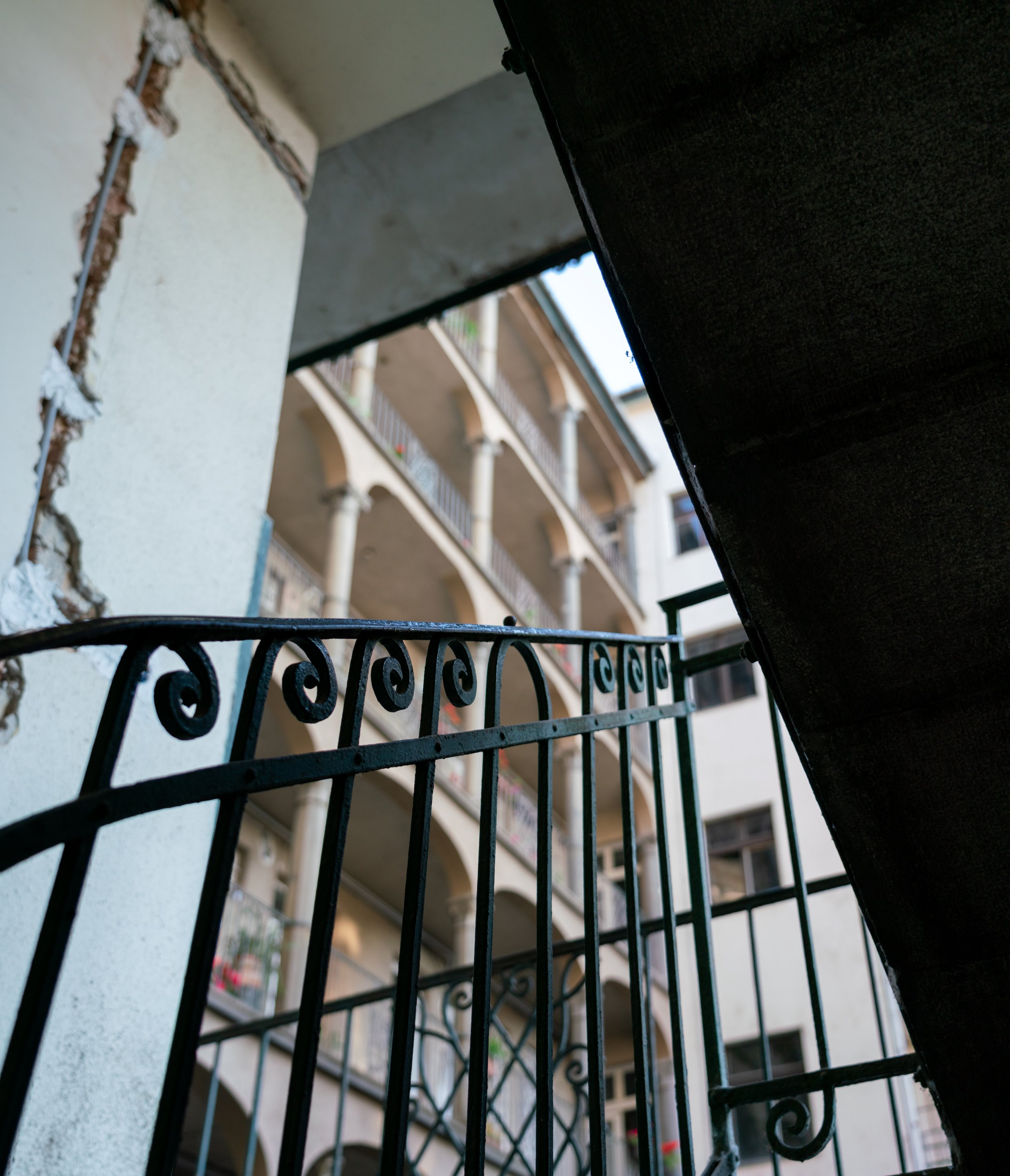 Hidden Synagogue in Budapest, Hungary on Frankel Leó út