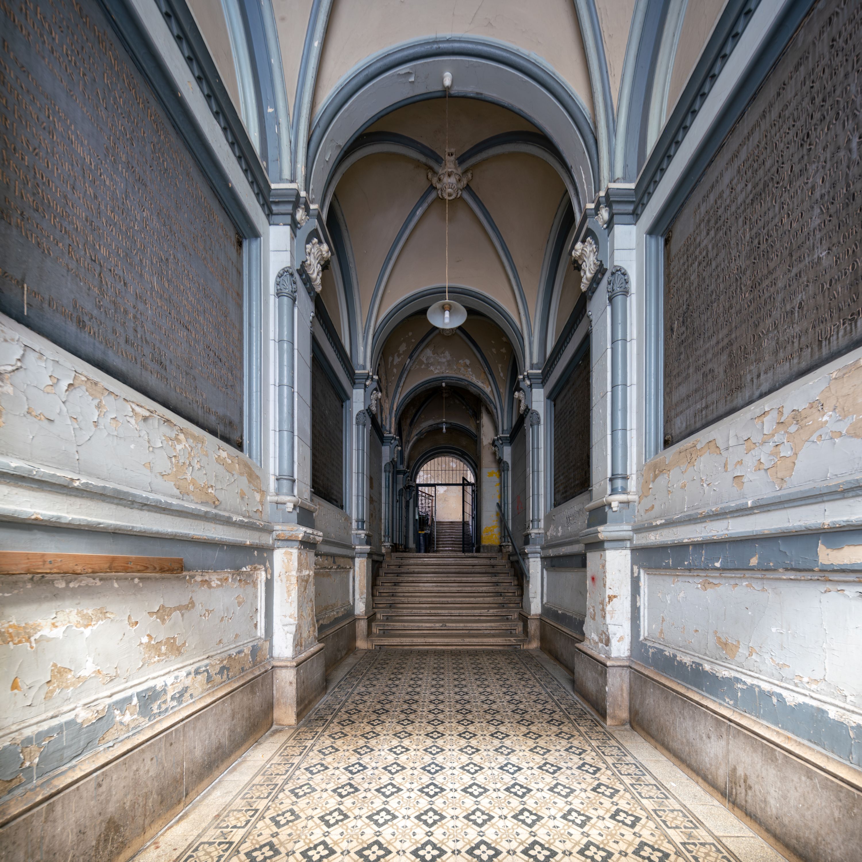 Interior of an old house in Józsefváros, the 8th district of Budapest