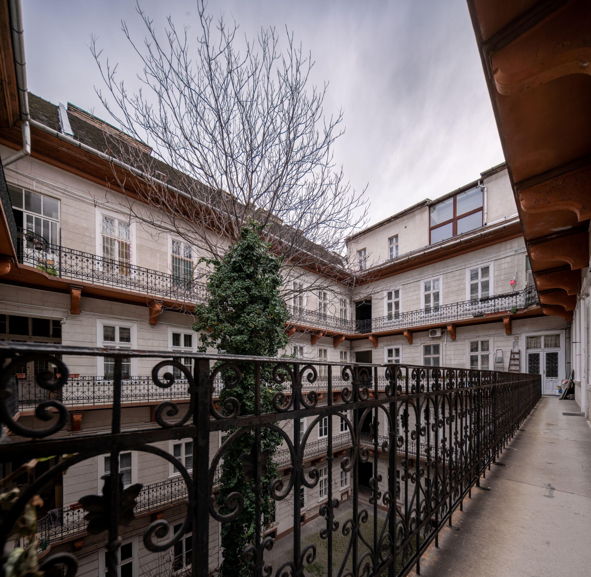 Interior of an old house in Józsefváros, the 8th district of Budapest