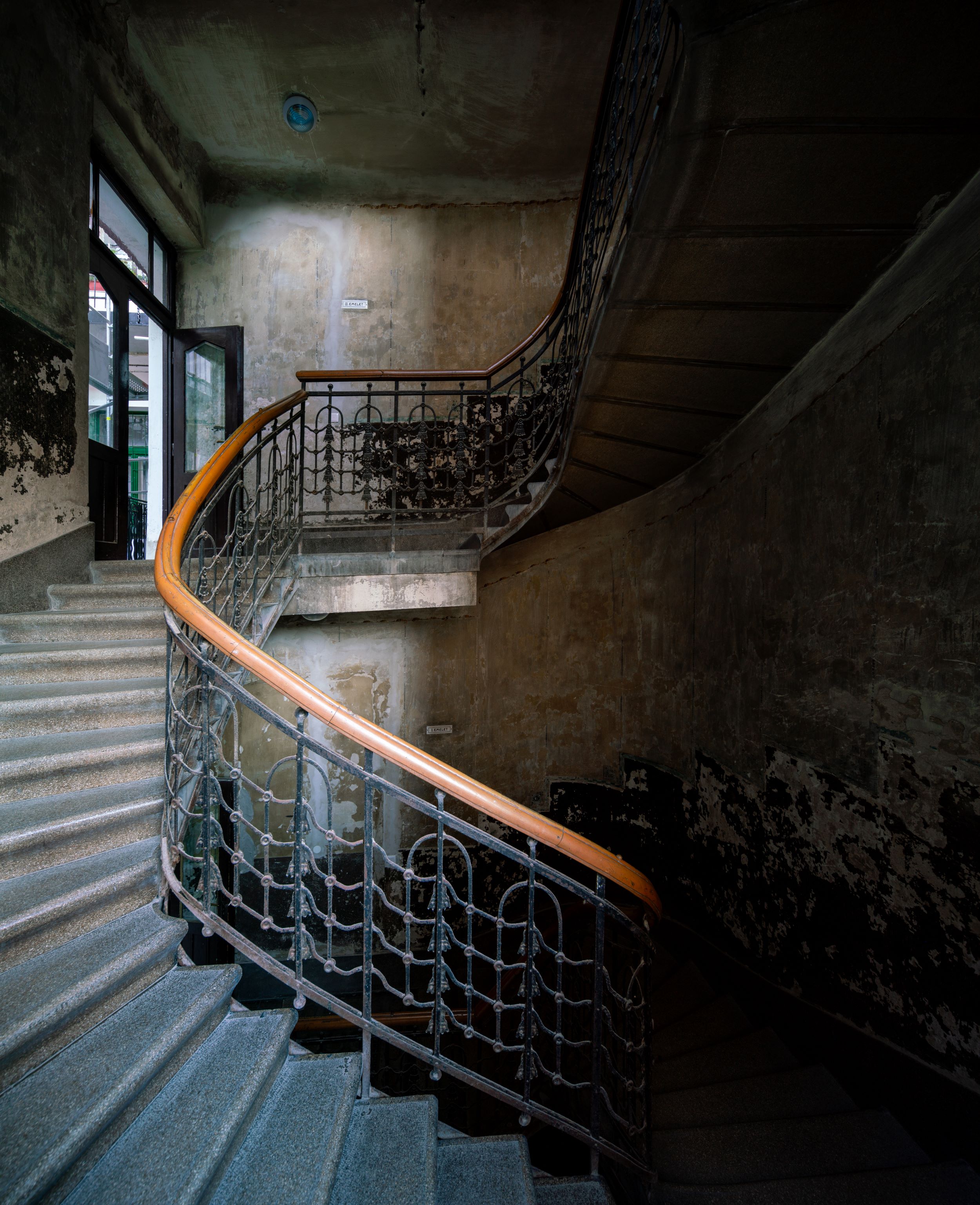 Decaying Art Nouveau building in Józsefváros, Budapest