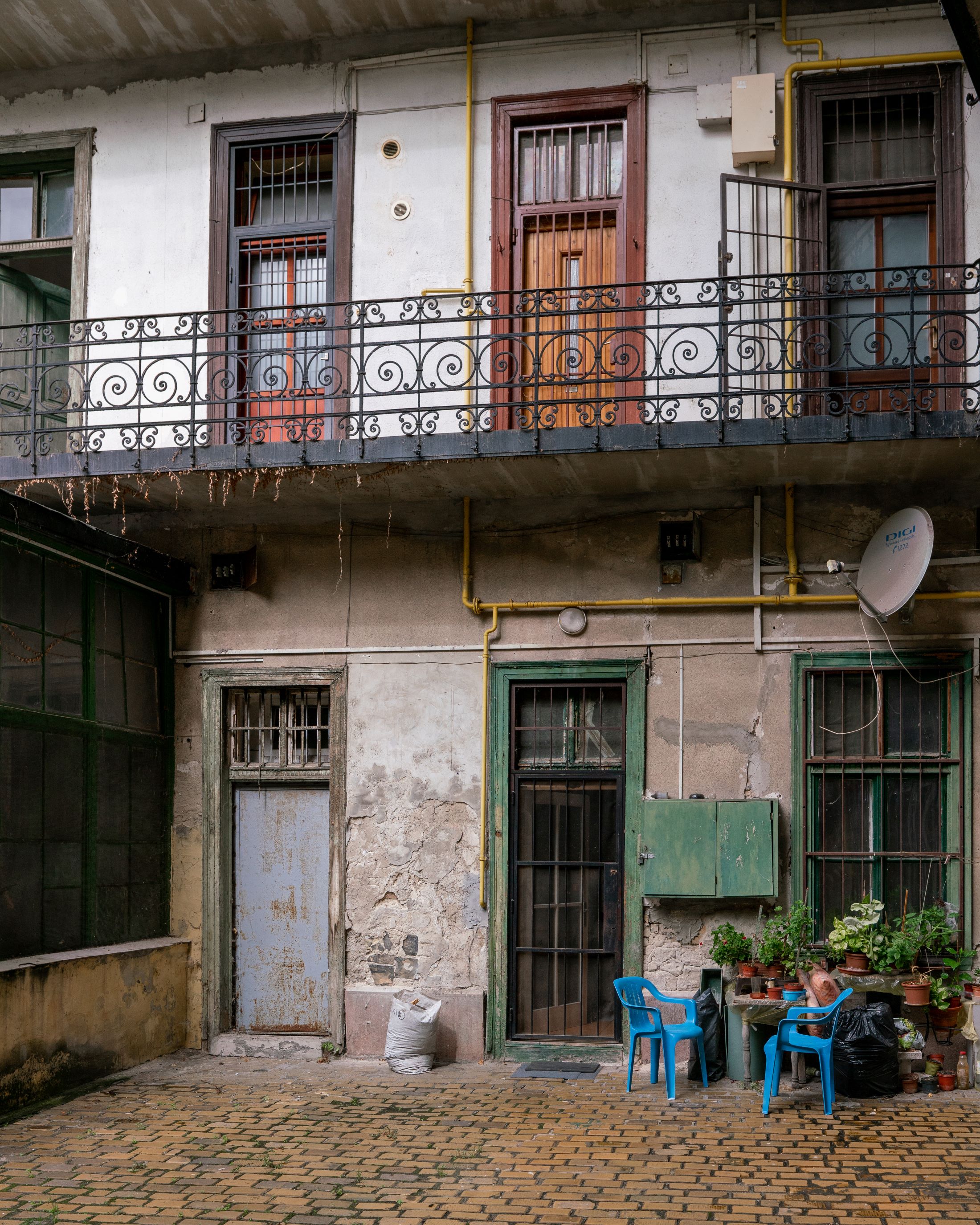 Hidden courtyard in the 8th district of Budapest