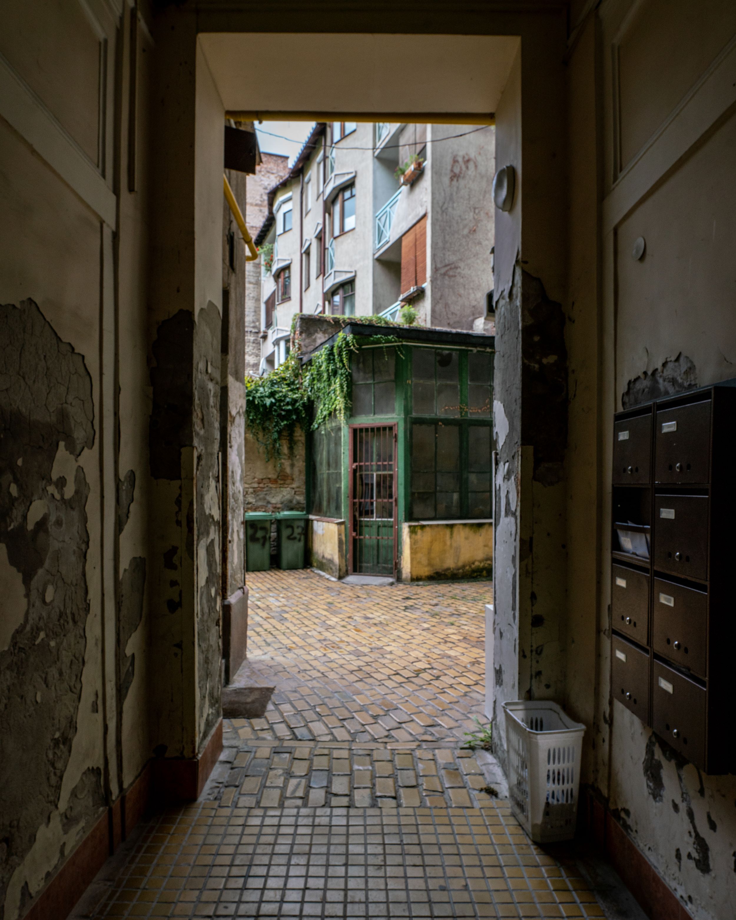 Hidden courtyard in the 8th district of Budapest