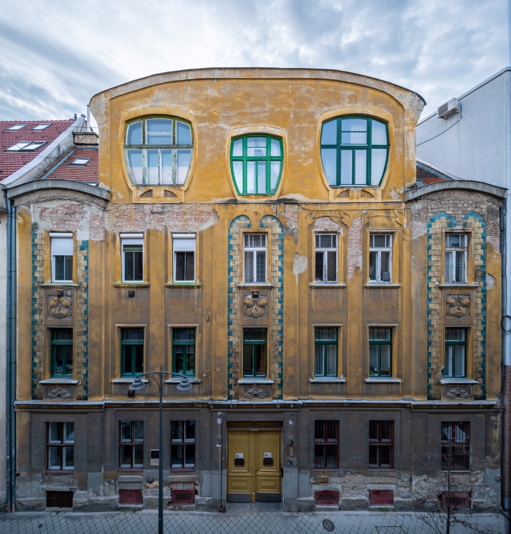 Art Nouveau Facade Hidden in a Small Street of&nbsp;Budapest