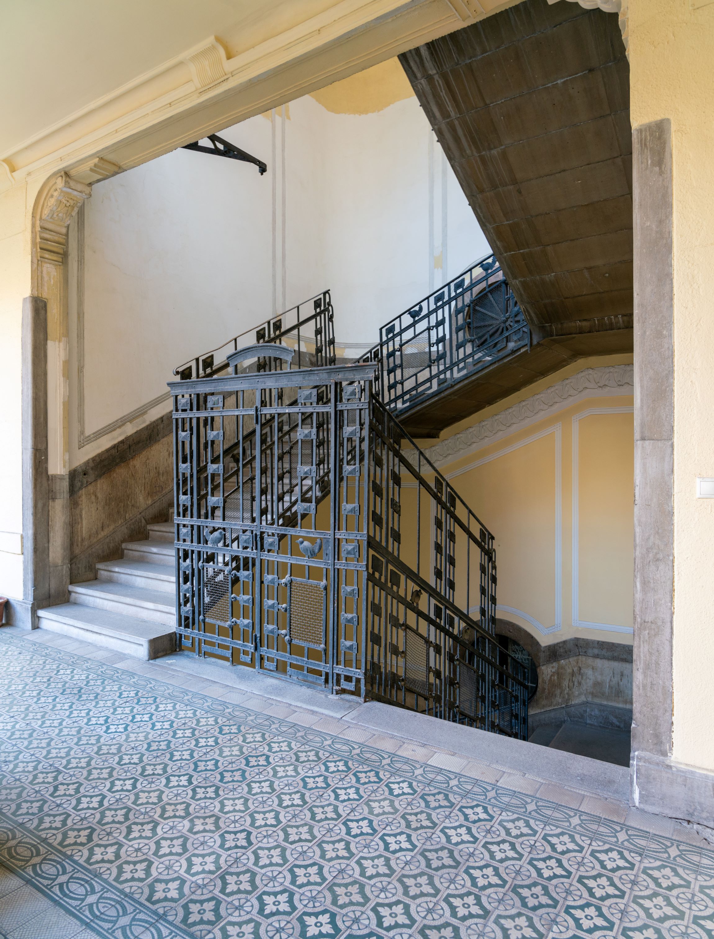 Interior of an Art Nouveau house in Budapest designed by Gyula Fodor