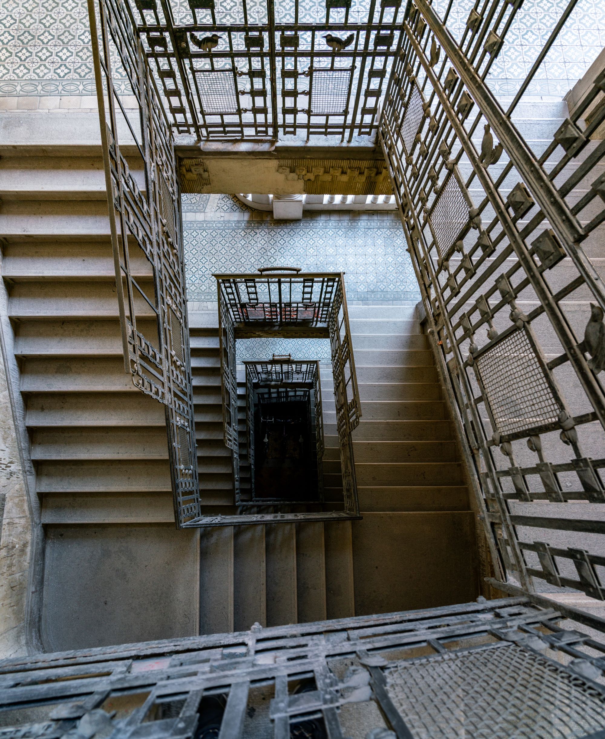 Interior of an Art Nouveau house in Budapest designed by Gyula Fodor