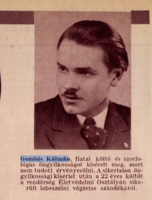 Kálmán Gombás - a poet who lived in Rózsa utca 29