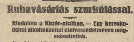 Székely Mihály utca / Kazár utca