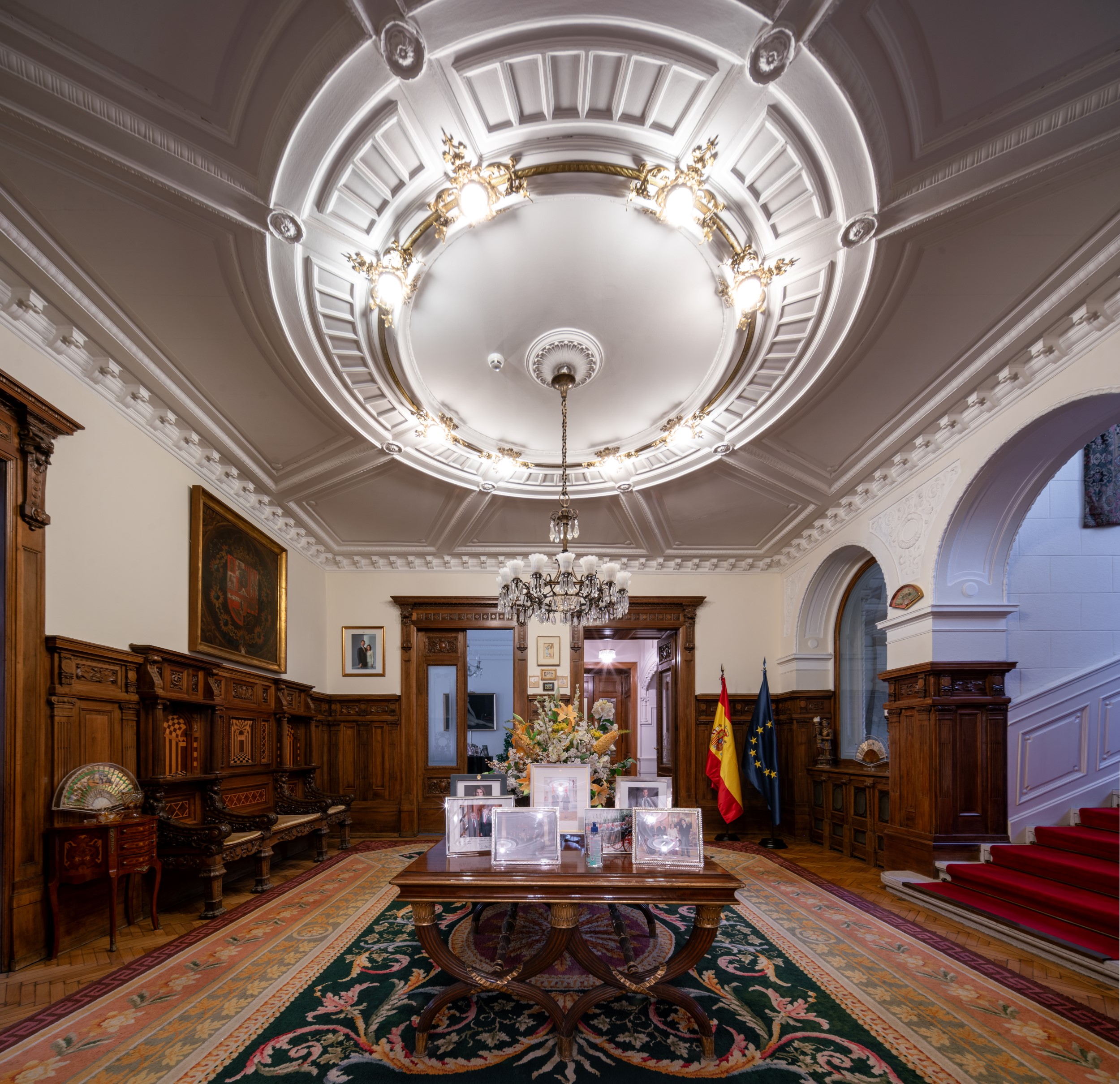 The building of the Embassy of Spain is located at Eötvös utca 11b in the 6th district of Budapest. In 1944/45 thousands of Jews were hidden and saved by Ángel Sanz-Briz, the Spanish chargé d'affaires