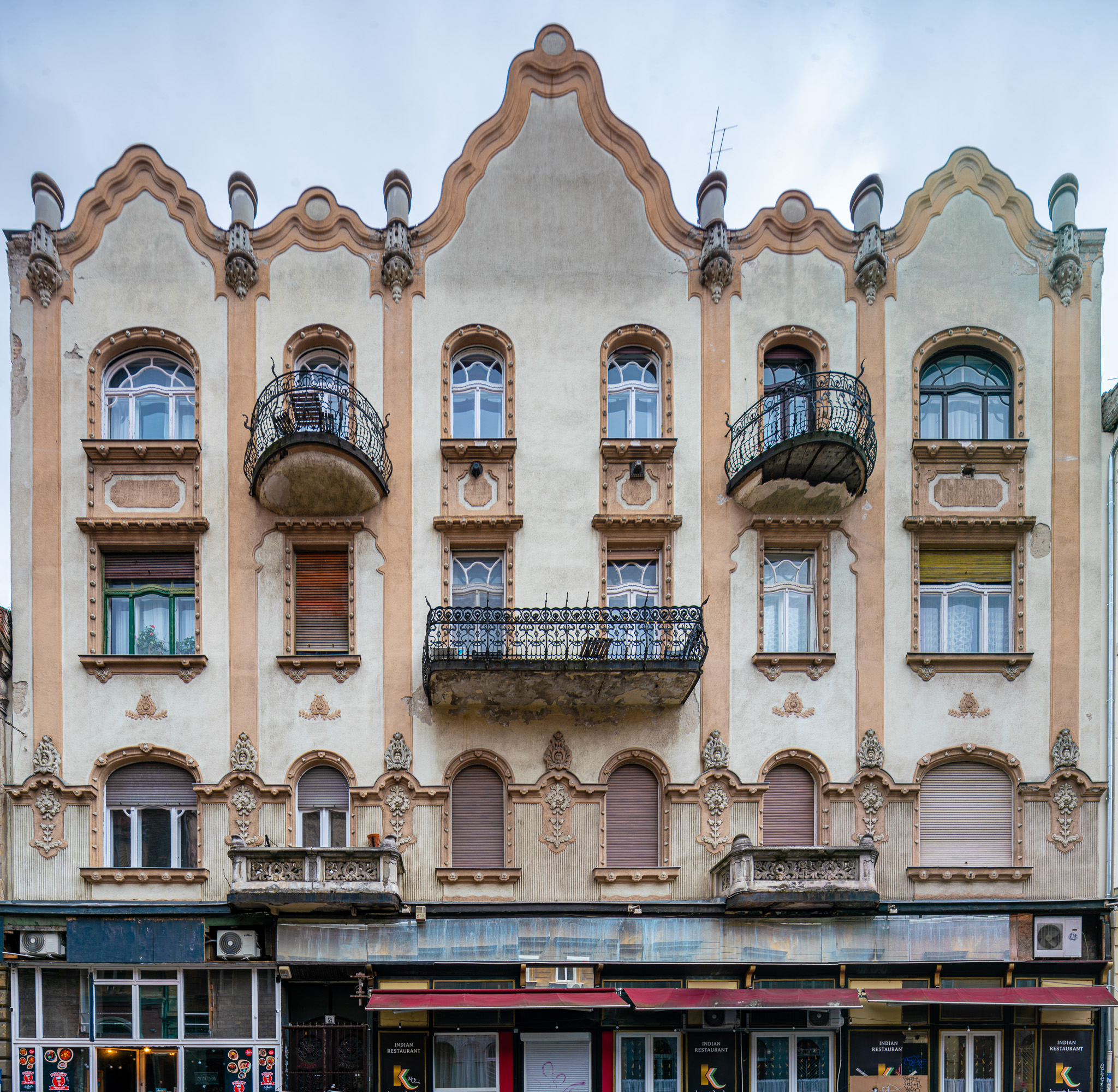 Art Nouveau Facade in Budapest, Hungary