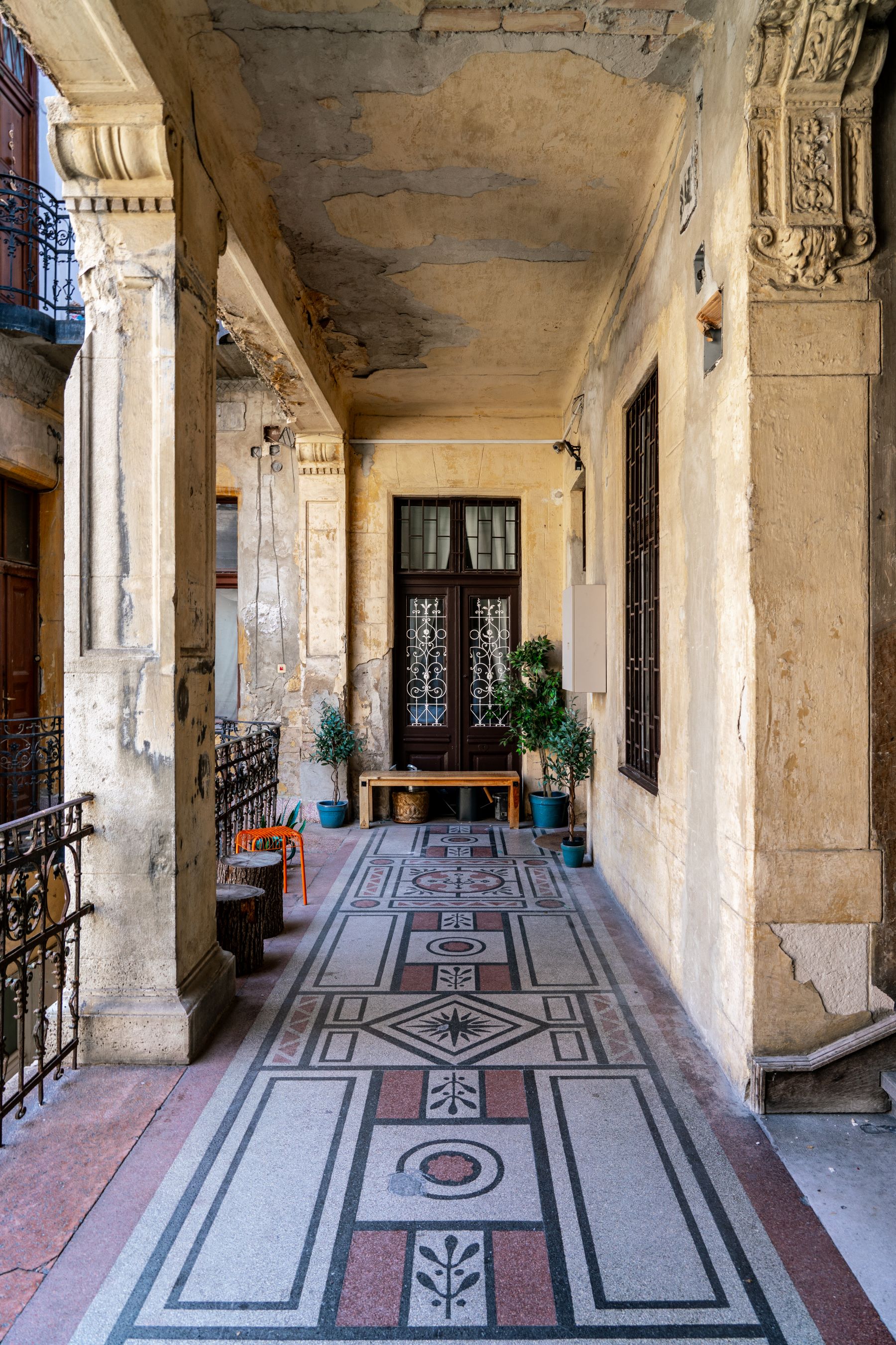 Old house in the Jewish district of Budapest, Hungary