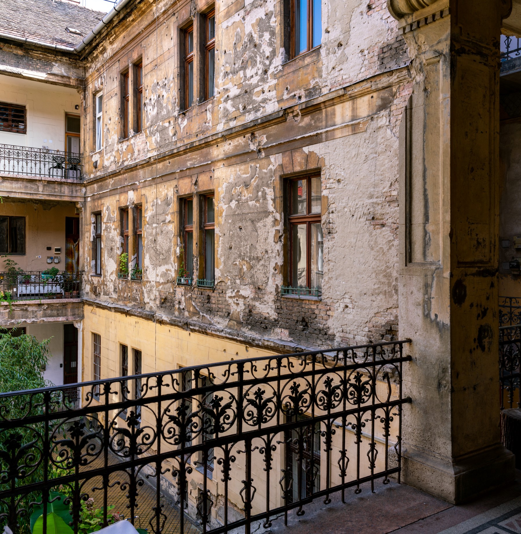 Old house in the Jewish district of Budapest, Hungary